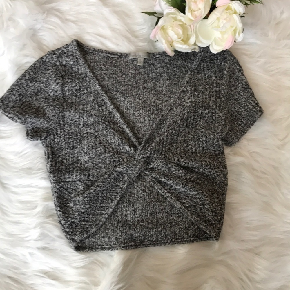 Twist front crop top